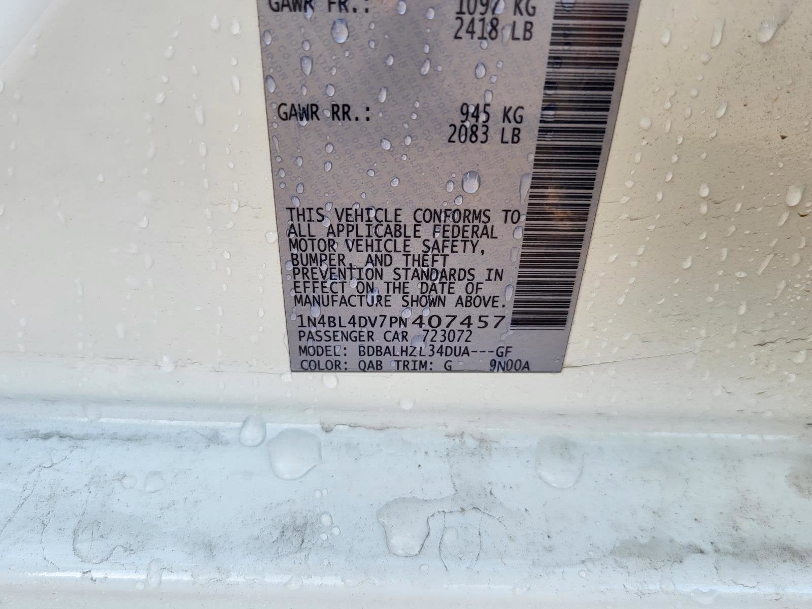 2023 Nissan Altima SV FWD